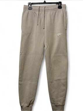 Nike Neutral Beige Embroidered Swoosh Tee Detail